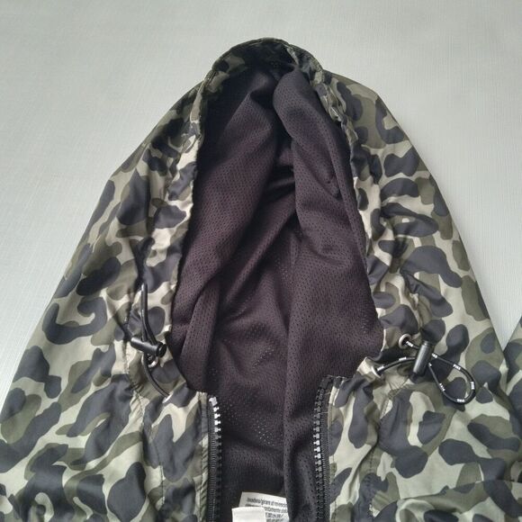 Victoria's Secret PINK Green Camo Leopard Print Zip Up Anorak Jacket Women's XS - Picture 8 of 12